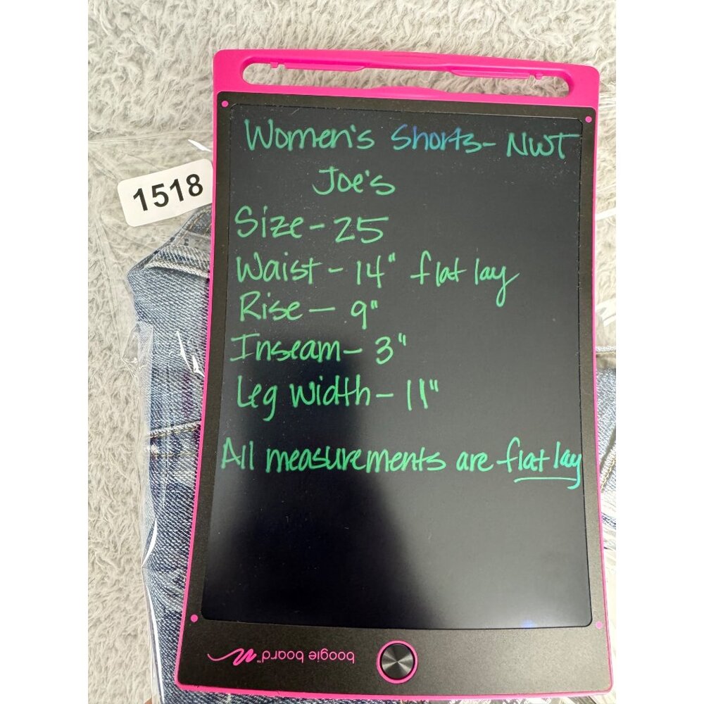 Joes Collectors Edition Distressed Denim Shorts Womens Size 25 Blue Raw Hem NWT - Picture 15 of 16